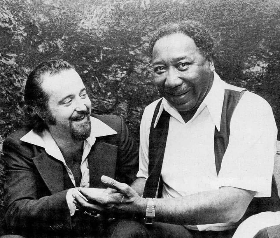 Kim with Muddy Waters. "He is the reason I’m still out here on the road!"