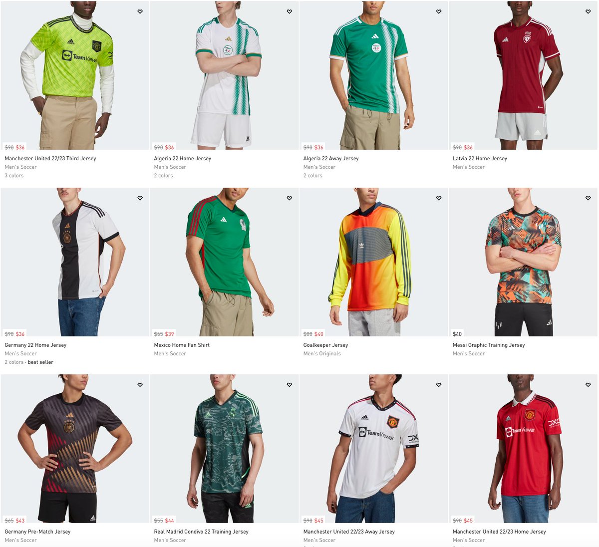 SOLELINKS on Twitter "Ad adidas Soccer Jerseys on sale starting at