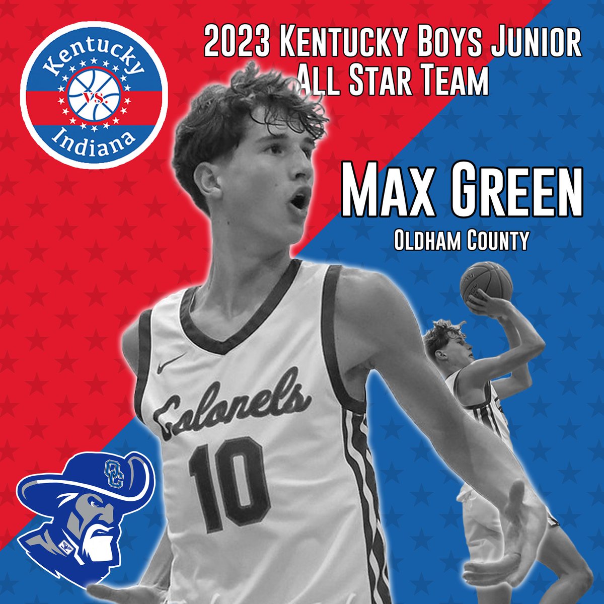 We are excited to announce that THE Max Green has been selected to join the 2023 Kentucky Boys Junior All Star Team! More information on dates and times will be available soon. Stay tuned! #WeAreOC