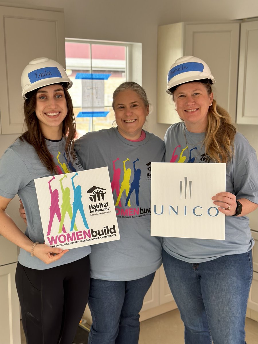 unicoprop's tweet photo. We are proud to continue supporting our partnership with @habitatskc Women Build program. This month, a group of our female employees in our Seattle market volunteered their time to help create beautiful, safe, and affordable housing for people in need.

#UnicoGives #ESG https://t.co/68S6um3YEz