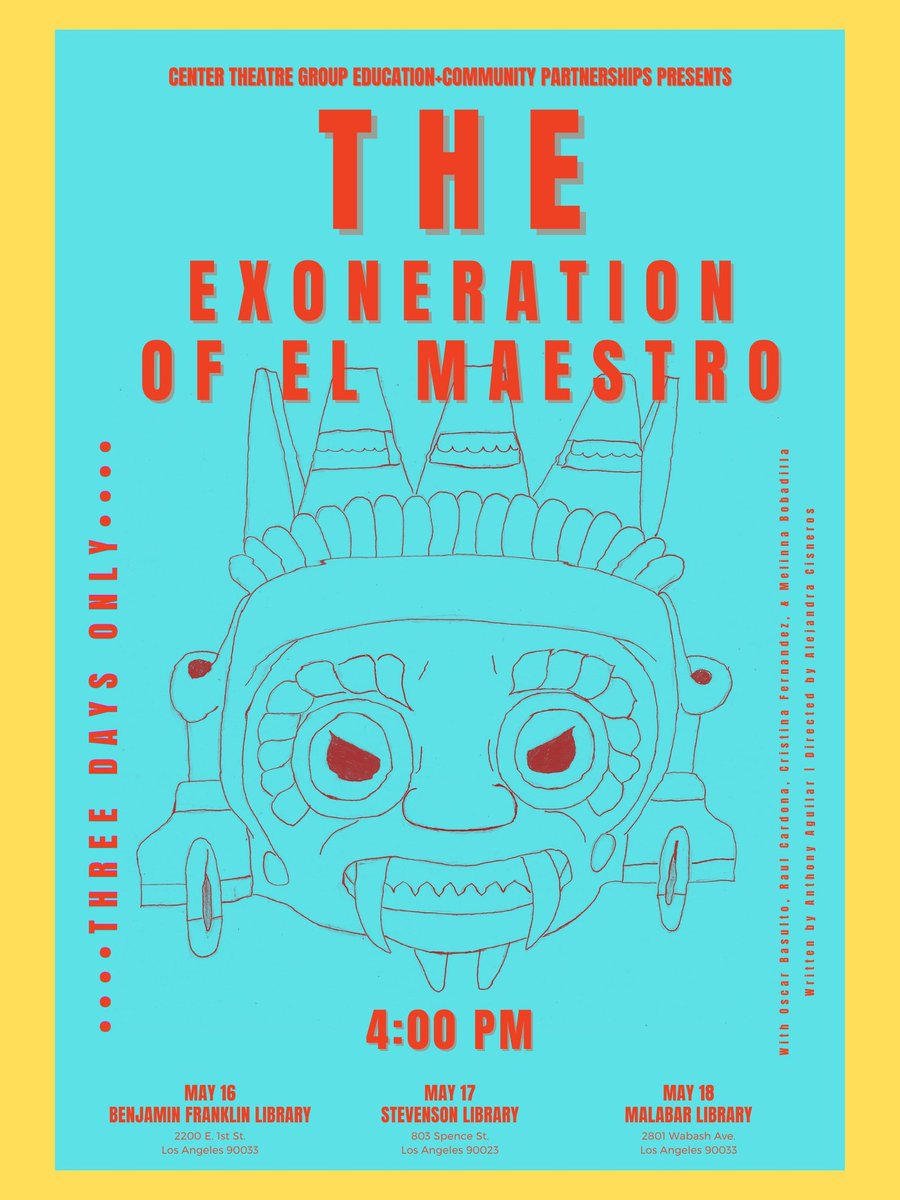 heyantny's tweet photo. Next week, readings of a new play I've been working on.
"The Exoneration of El Maestro." 
Presented at three Los Angeles Public Libraries. Free! Come on by and say hi. 
#WritingCommunity https://t.co/NKSf2zISOg