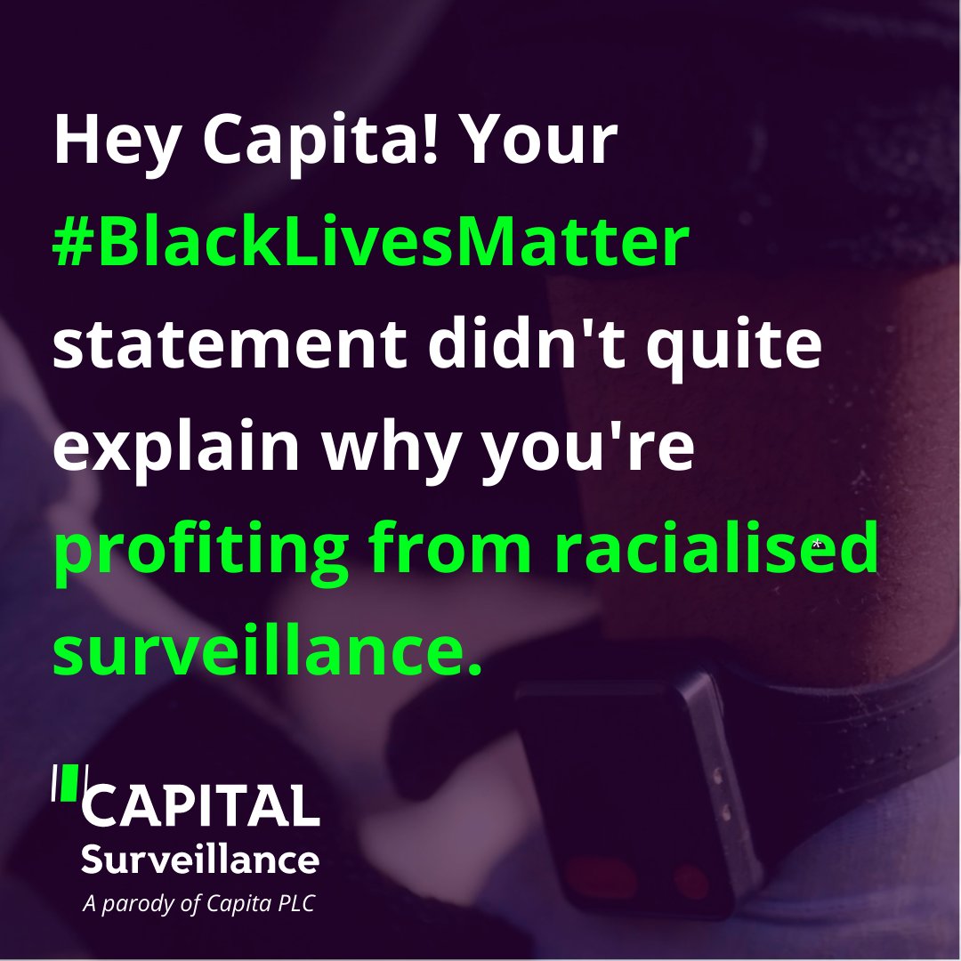 HaringeyWelcome's tweet image. We see you, @capitaplc.

If you care about our communities, stop giving the Home Office new ways to surveil us.

#DignityNotData

Learn more: actionnetwork.org/letters/capita…