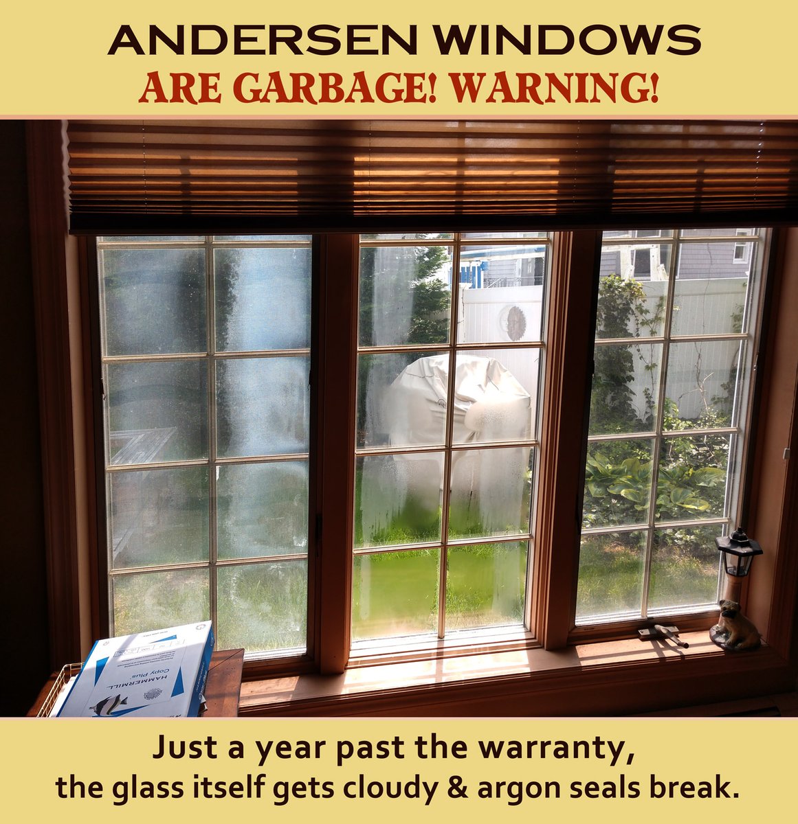 RichDiSilvio's tweet image. Consumers Beware of #AndersenWindows ... #constructionindustry take heed.
This happened on many windows.