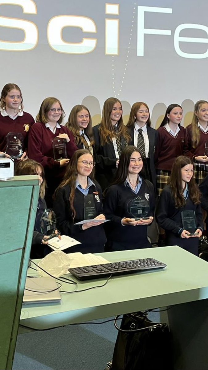 Well done Agata, winner of the @dawnmeatsgroup Agricultural Award, and Claire, winner of the @SciFest4STEM Runner Up Best Project Award today at #SciFest in @ATU_GalwayCity @atu_ie Congratulations to all who took part from the school.