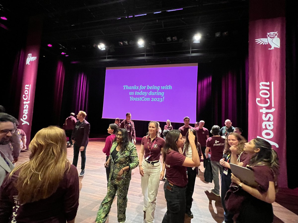 And that’s a wrap!! The end of <a href="/YoastCon/">YoastCon</a> #YoastCon2023 !! Thanks to all our speakers, attendees and our wonderful sponsors! <a href="/bluehost/">Bluehost</a> <a href="/weglot/">Weglot</a> <a href="/WincherSEO/">Wincher</a> <a href="/SiteGround/">SiteGround</a> <a href="/semrush/">Semrush</a> <a href="/elemntor/">Elementor</a> <a href="/atarim_io/">Atarim</a> <a href="/emiliacapital/">Emilia</a> <a href="/NewfoldDigital/">Newfold Digital</a> <a href="/yoast/">Yoast</a>