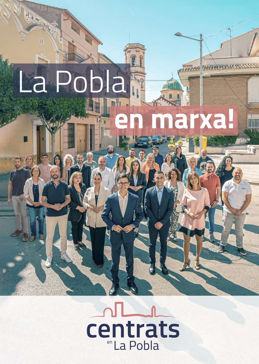centratslapobla's tweet photo. La Pobla en marxa!

Ací teniu el nostre cartell electoral. Hem fet història, presentem la candidatura en més gent en tota la història de La Pobla de Vallbona. https://t.co/Js4X4mkAlQ