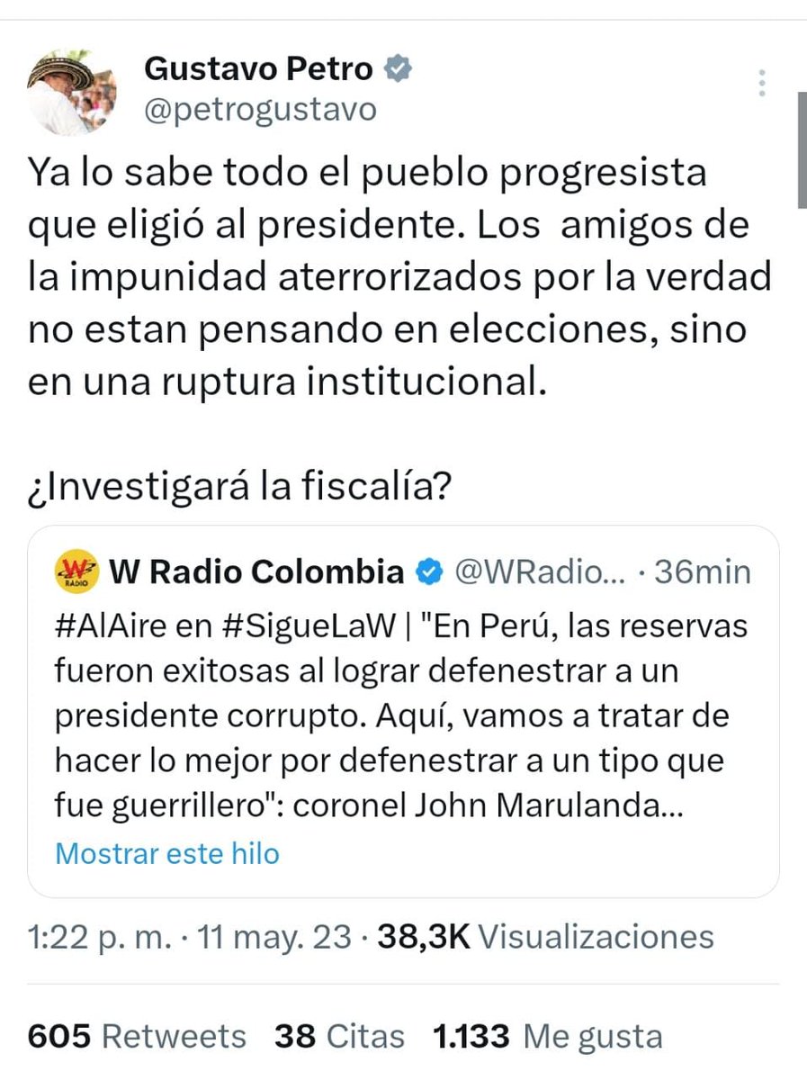 🚨¿Entonces lo del Golpe Blando avanza hacía un Golpe de Estado?

Estamos listos para defender nuestro Gobierno en las calles de ser necesario.

¿Apoyarías?

Sí= dale RT 🔄
Sí= dale ❤️
Comenta 💬