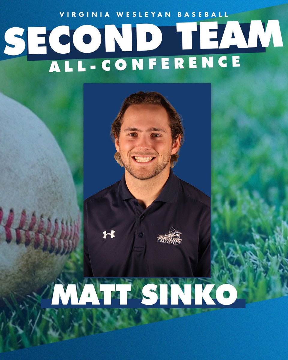 Congratulations Matt Sinko was Named Second-Team All-Conference for his performance this season!! @VWU_BSB #SecondTeam // #AllConference // #MarlinNation