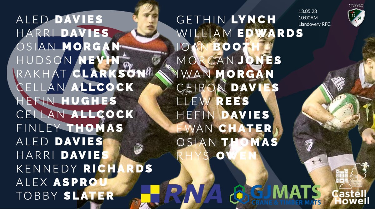 Mynydd Mawr And Dinefwr Schools
<a href="/addgorffmaes/">Add Gorff Maes y Gwendraeth</a> <a href="/BroDinefwr/">Ysgol Bro Dinefwr</a> <a href="/Dyffrynamanpe/">YsgolDyffrynAman PE</a> <a href="/LlandoveryColPE/">LlandoveryCollege PE</a>  (MMAD) has confirmed the rugby sevens players who will represent <a href="/MMADACADEMY/">MMAD Rugby Academy</a>
at the 2023 National School 7s Tournament <a href="/llandoveryrfc/">Clwb Rygbi Llanymddyfri</a> #hapus