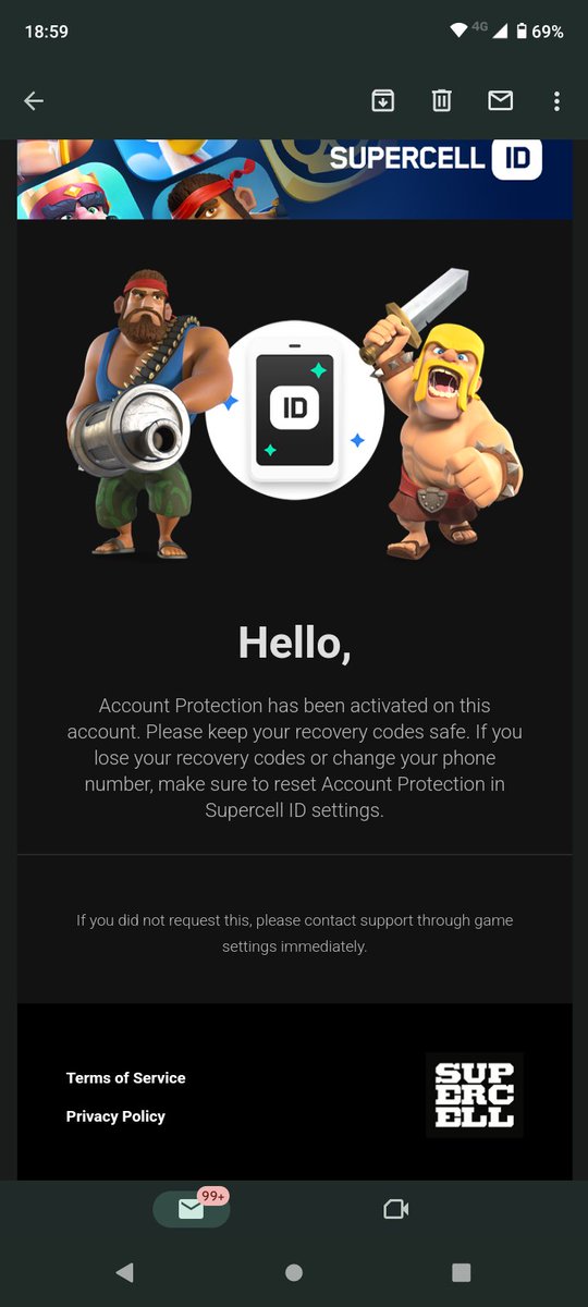 MORT4LZ's tweet photo. @ClashofClans @supercell 

Can you please explain this, well i was going to say support but this is anything but support. Literally just send me an email telling me if these changes were not me to contact support immediately!? WHY! So you can basically kick me why I'm down. WOW. https://t.co/Z8E3yMNf4r
