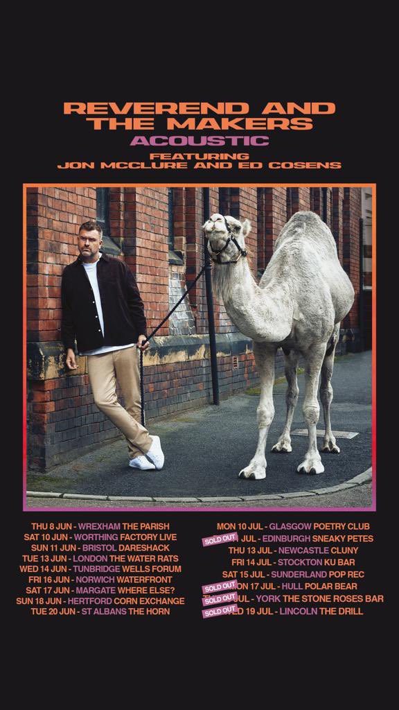 Tickets for our acoustic gigs are now on general sale

Only £11 to see us in intimate venues with 4 unsigned supports each night 

Several sold out already 

RT if ya coming 

seetickets.com/tour/reverend-…