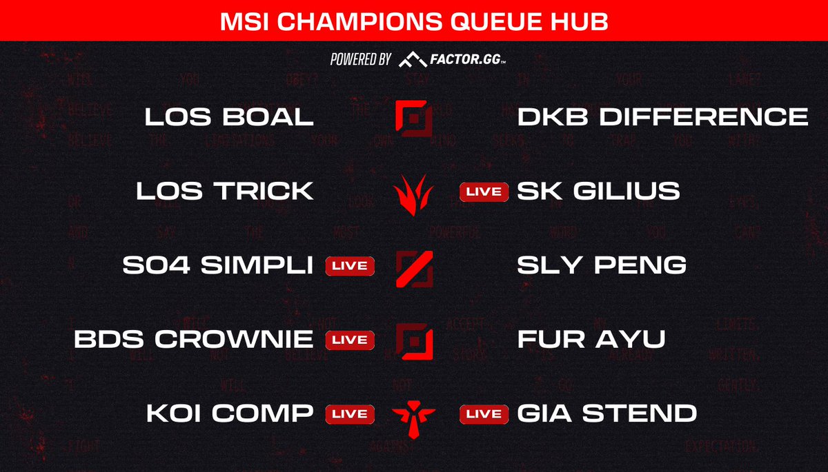 EMEA Champions Queue tweet media