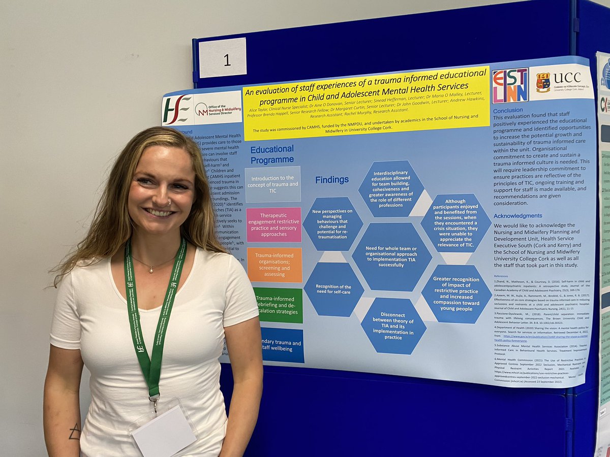 JennieSynnott's tweet photo. Well done to @Alice_R_Taylor, @hazel22355550 and @KathrynHallahan flying the flag for all the excellent #CAMHS #nurses today @ #Collab2Learn
Great day @NMPDUCorkKerry @CorkKerryCH https://t.co/nSWI3uRVYn