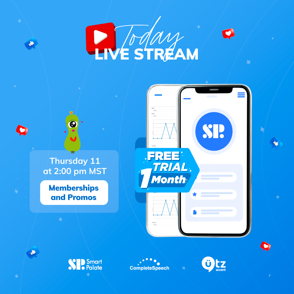 CompleteSpeech's tweet photo. 🔔 Don't miss our live! Discover SmartPalate memberships and promotions for you.✨
📍TODAY at 2:00 pm MST✨
🔗Find our latest products here: https://t.co/vHH6iDbVpv

#terapia #terapiadelenguajeyhabla #terapiadelenguaje #hablar #terapeuta #terapeutaonline #schoolslp #LSM https://t.co/u0iam9Alk2