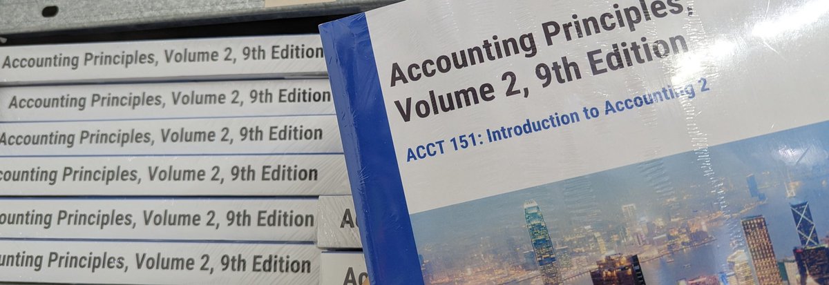 scorpiobkstr's tweet image. When you need it, we got it in stock
Accounting Principles Volume 2
9th edition ACCT151
BOOK+WILEYPLUS ACCESS CODE