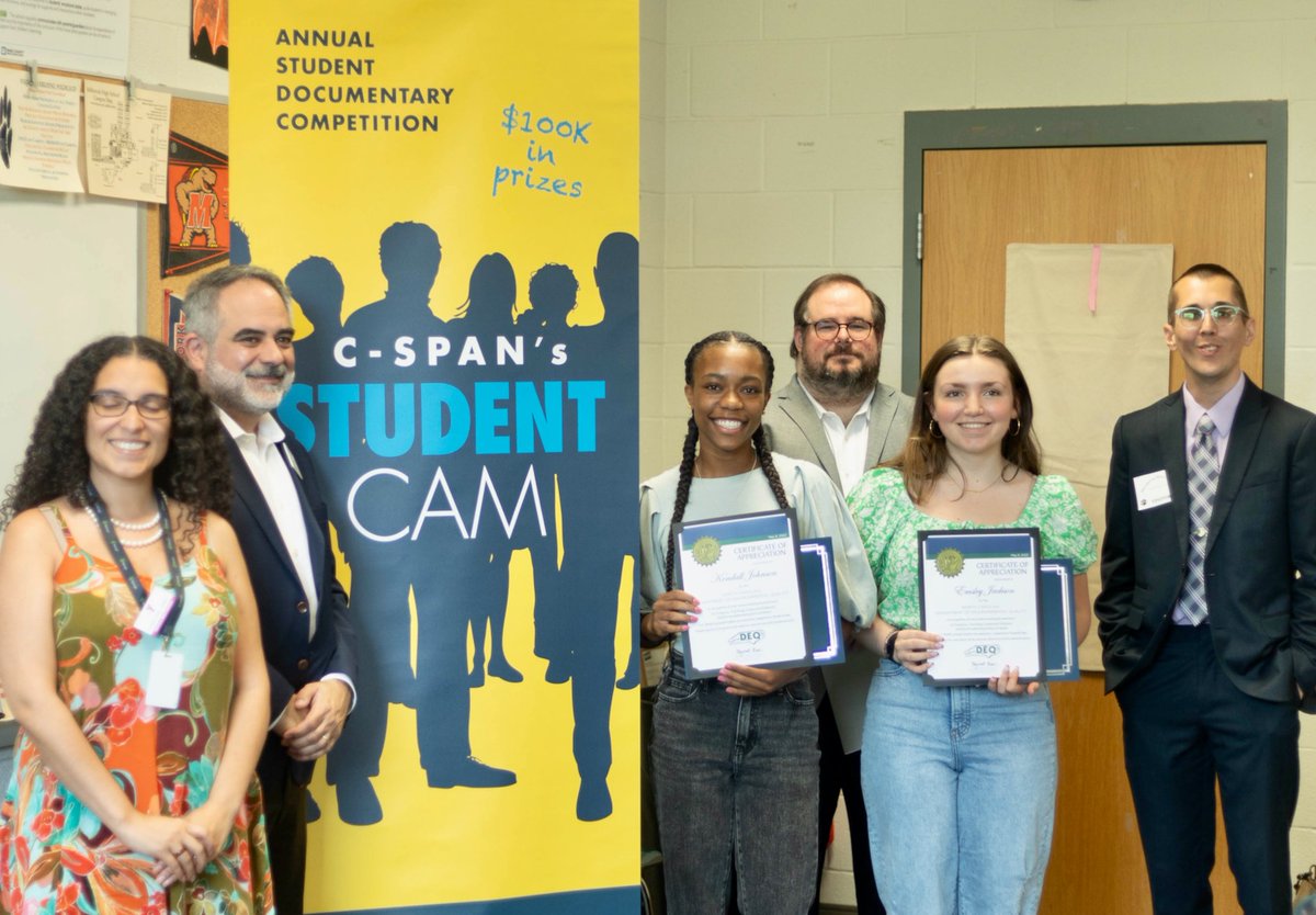 Congrats to these @millbrookmagnet seniors, who were honored by C-SPAN for a documentary they produced! bit.ly/41ygDWi 🎉🏆 #FromHereAnythingIsPossible!