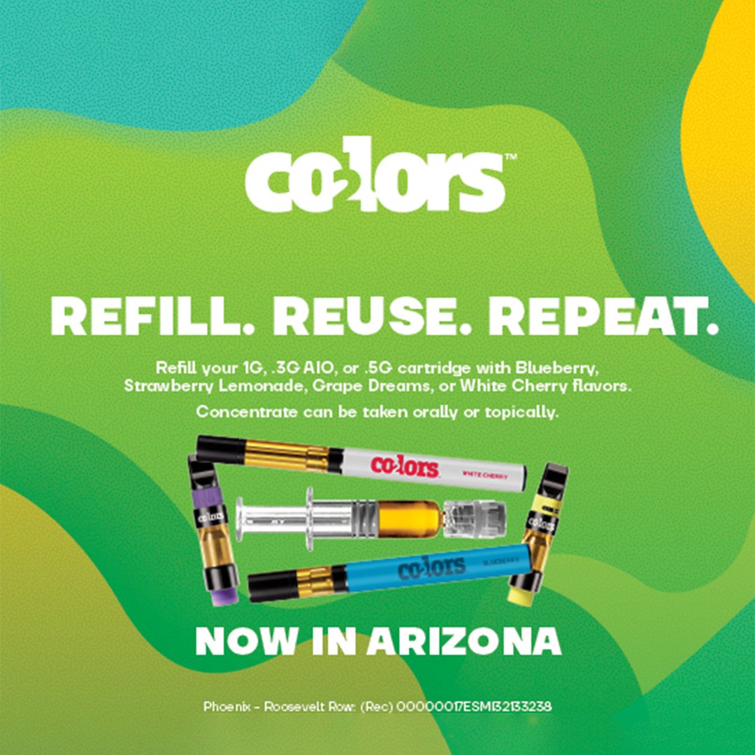 trulieve_az's tweet image. 🚀 Available now! Get your hands on Co2lors&apos; new Refill Syringes in Blueberry Strawberry Lemonade, Grape Dreams, and White Cherry flavors. 🍓🍇🍋 Refill. Reuse. Repeat. 💧♻️ Join the sustainable color revolution today! #Co2lors #EcoFriendlyDye #RefillReuseRepeat