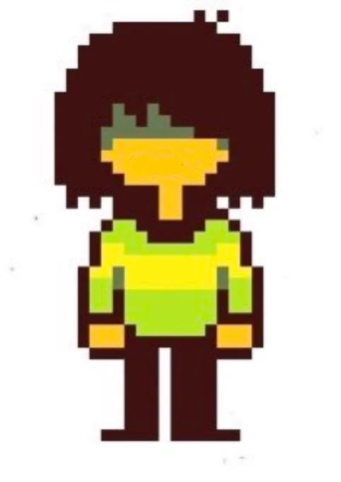i was about to comment on how the goner maker's vessels not having a mouth is interesting considering their supposedly lack of freedom.. but leaving context aside for a moment -- The deltarune human sprite looks so much sillier without the straight mouth expression in my head XP