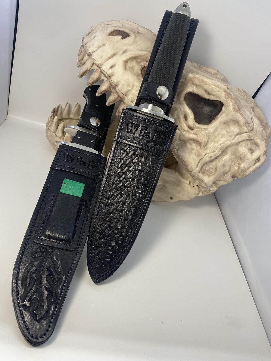 Randahl3's tweet photo. Just finished sheathes.  
#leatherwork #knifesheath https://t.co/lDTOZQ1ujG