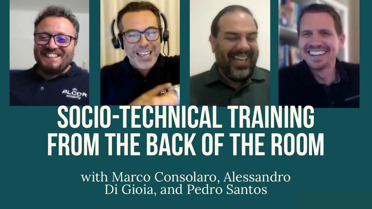 Mob Mentality Show (@mob__mentality) on Twitter photo #throwbackthursdays
Typing is not the bottleneck
Thinking well is the bottleneck
<a href="/pedromsantos/">Pedro Moreira Santos</a> <a href="/AlcorAcademy/">Alcor Academy</a> <a href="/consolondon/">Marco Consolaro</a>
youtu.be/a8dOHS_2hTk
podcasts.apple.com/us/podcast/soc…
#MobProgramming #throwbackthursdays
Typing is not the bottleneck
Thinking well is the bottleneck
<a href="/pedromsantos/">Pedro Moreira Santos</a> <a href="/AlcorAcademy/">Alcor Academy</a> <a href="/consolondon/">Marco Consolaro</a>
youtu.be/a8dOHS_2hTk
podcasts.apple.com/us/podcast/soc…
#MobProgramming
