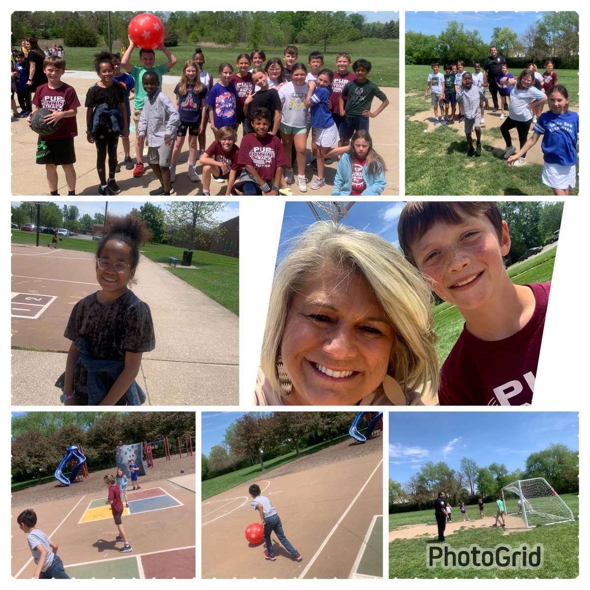 Great day for a little extra earned recess!  Officer Gilmore played soccer ⚽️ &amp; I got beat at a game of horse🏀!  It was close though! 🤷🏼‍♀️<a href="/myccs/">Carmel Clay Schools</a> <a href="/row_SRE5/">SRE5 Smoky Row Elementary</a> <a href="/SmokyRow1/">Smoky Row Elementary</a>