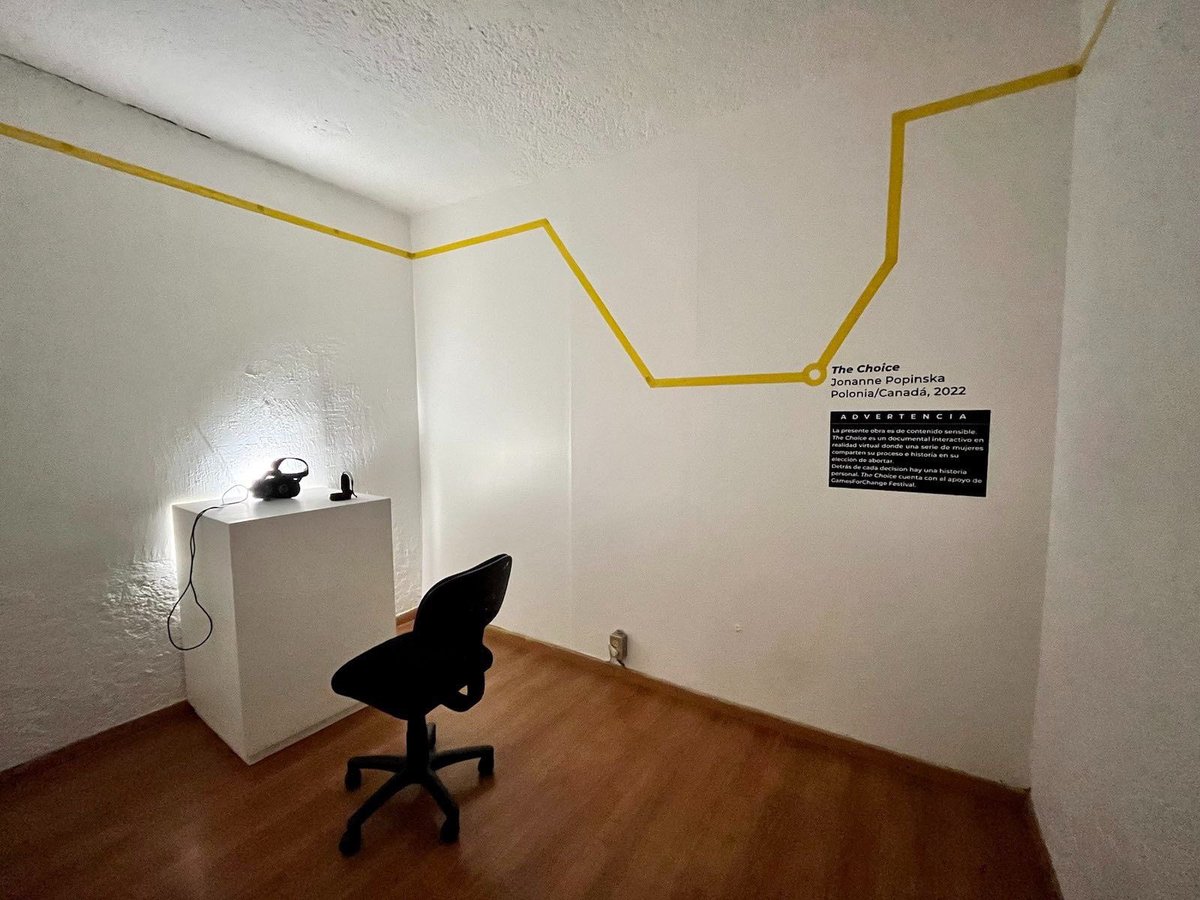 JoanneAska's tweet image. Super excited for @TheChoice_VR Mexican premiere! 
The screenings start today and will be held till June 11 at the Centro Nacional De Artes (cenart) in Mexico City 🇲🇽 as a part of the OASIS - the Videogame Exhibition. 
Truly honoured to be a part of this great event!
#impact #vr