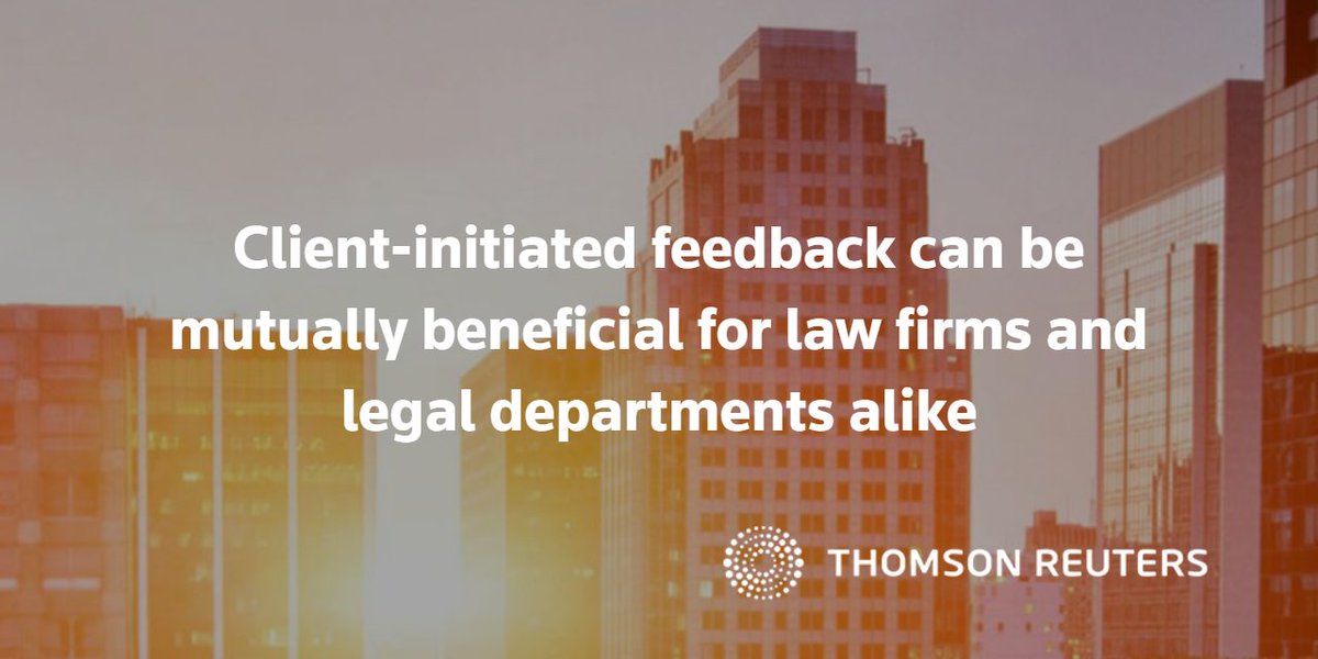 Creating a feedback loop between clients and their #LawFirms can benefit both parties, regardless of the nature of the feedback. ow.ly/OtRa50Ojsaq

#ClientFeedback #TRInstitute