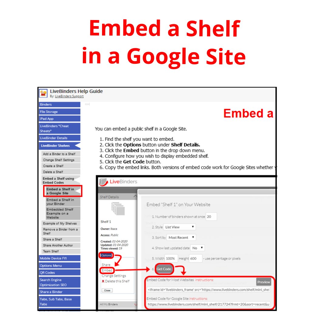 LiveBinders's tweet image. Do you have a LiveBinders shelf you&apos;d like to share on a Google site? You can embed a shelf right in your site with a LiveBinders&apos; embed code. Find out how in our Help Guide. livebinders.com/b/3292529?tabi…

#edtech #Googlesites #edtools