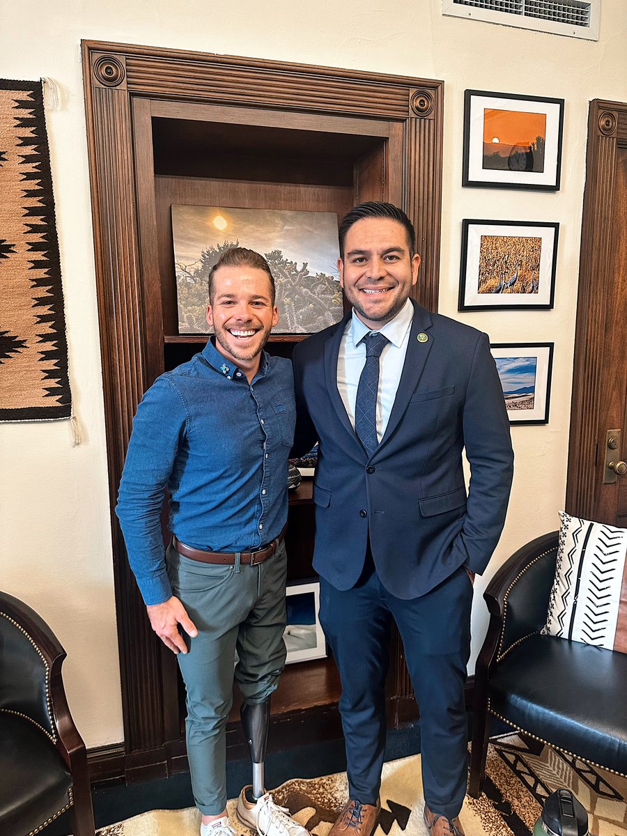 New Mexico is lucky to have a Congressman like <a href="/Gabe_NM/">Gabe Vasquez</a>! Thank you for being a champion for limb loss and limb difference community and meeting today! 🦾🦿 <a href="/AmericanOandP/">American Orthotic & Prosthetic Association (AOPA)</a> #NMPol