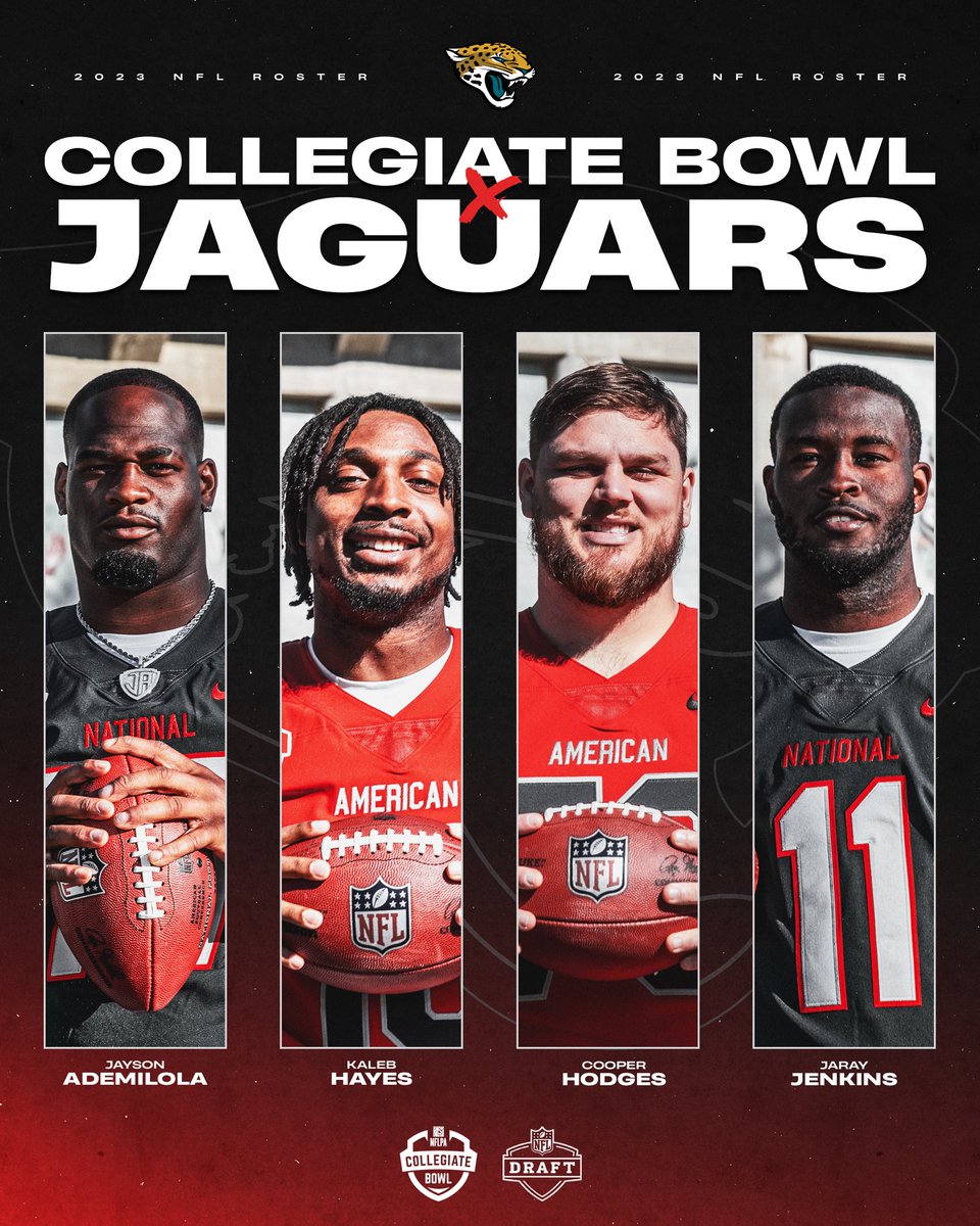 NFLPABowl's tweet photo. Great to see all the Collegiate Bowl representation across so many teams this year.

Congrats to all of our alum that competed at the 2023 #NFLPABowl and keep working hard 💪

#NFLPABowlAlums #BroncosCountry #DUUUVAL #GoBucs https://t.co/iBBn1NOj5G