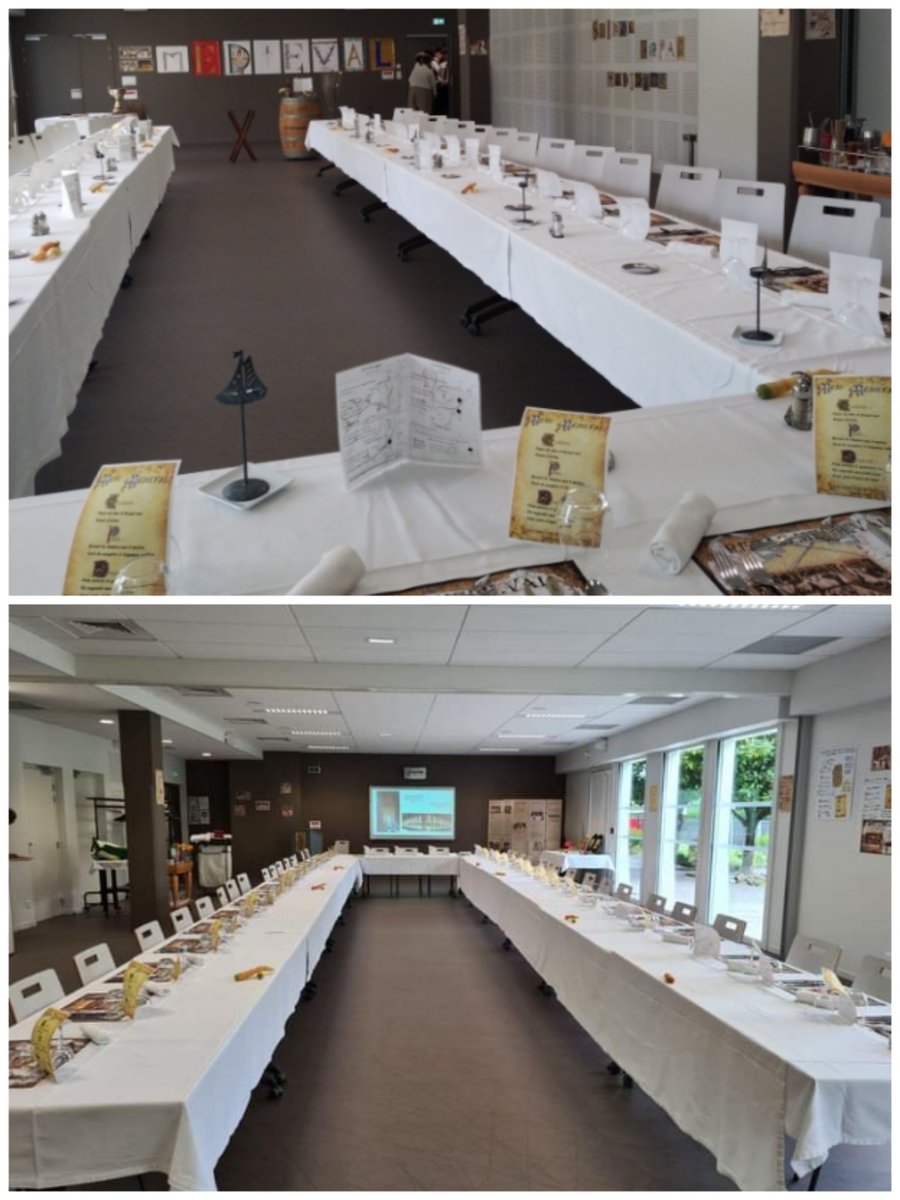 Lautreamont65's tweet photo. 🏰#Médiéval 🏰  
Le thème mis en lumière par les TBCUI pour conclure leur #chefd’œuvre…
Ripailles et découverte d’une époque, travail sur les recettes ancestrales, les décors, les façons de consommer, l’art de la table, une soirée originale ! ☺️ ⚔️ @DSDEN65  @VoiePROToulouse https://t.co/32Yq5P75IV