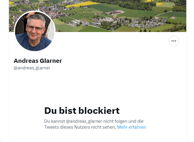 Weit-Rechtsaussenpolitiker #Glarner will nicht, dass man erfährt, dass er im Nationalrat mehrfach gegen höhere AHV-Renten gestimmt hat.

Es liegt nicht an Asylsuchenden sondern u.a. an ihm, dass die Renten für viele zu tief sind. 

Deshalb hat er mich geblockt. NICHT retweeten!!!