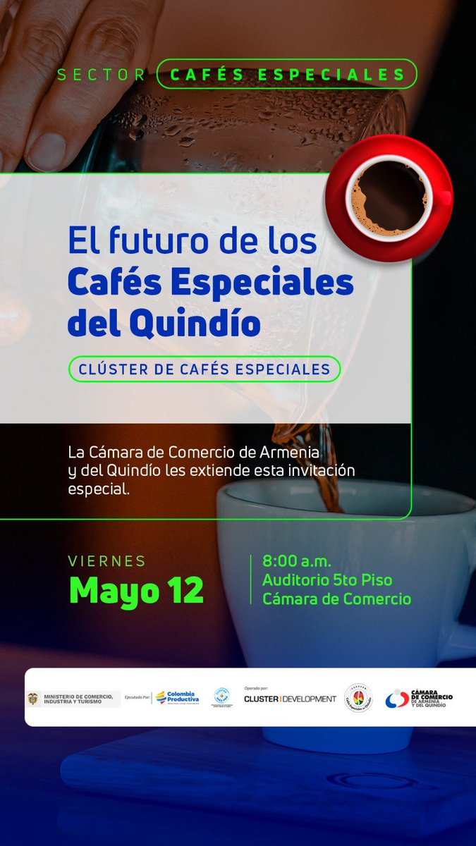 ArmandoQuindio's tweet photo. Conozca y participa de la estrategia competitiva de la Iniciativa Clúster de Cafés Especiales del #Quindío  #competitividad #cafe #empresa https://t.co/XmEWvvDHv3