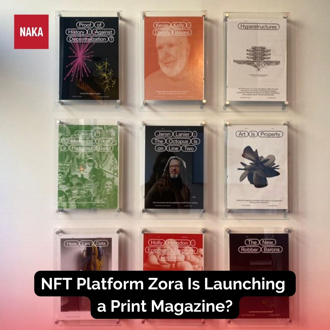 NakaConsulting's tweet photo. Zine, the digital culture magazine from NFT minting platform Zora, is going physical. Zora Zine published its first-ever print edition with 2,500 copies of Print Issue 001

#zine #zora #zorazine #print #nftart #nftminting #mintingplatform #magazine #limitededition #nftmiami #naka https://t.co/6wlKaz5E7M