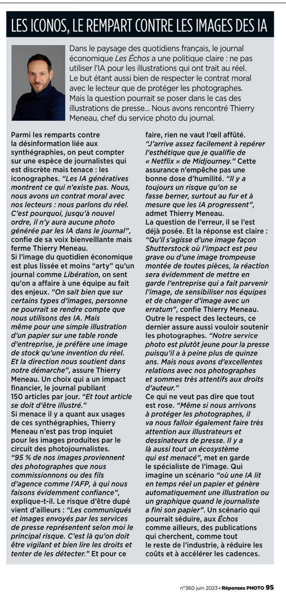 "Les iconos le rempart contre les images des IA" 📸 A lire l'article entier dans le dernier Réponses Photo !