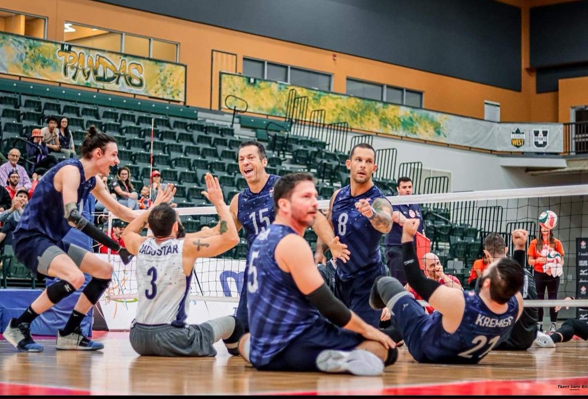 NDadgostar's tweet photo. Its game day today against Argentina. Let’s go USA!!! Match starts at 2pm MST
@mizunovolleyballusa @mizunousa
@usavolleyball @usav_sitting_mnt 
#sittingvolleyball #usasittingvolleyball
#usavolleyball #usamenssittingvolleyball
#chasinggold #mizuno #mizunovolleyball https://t.co/l67HT0QS1f