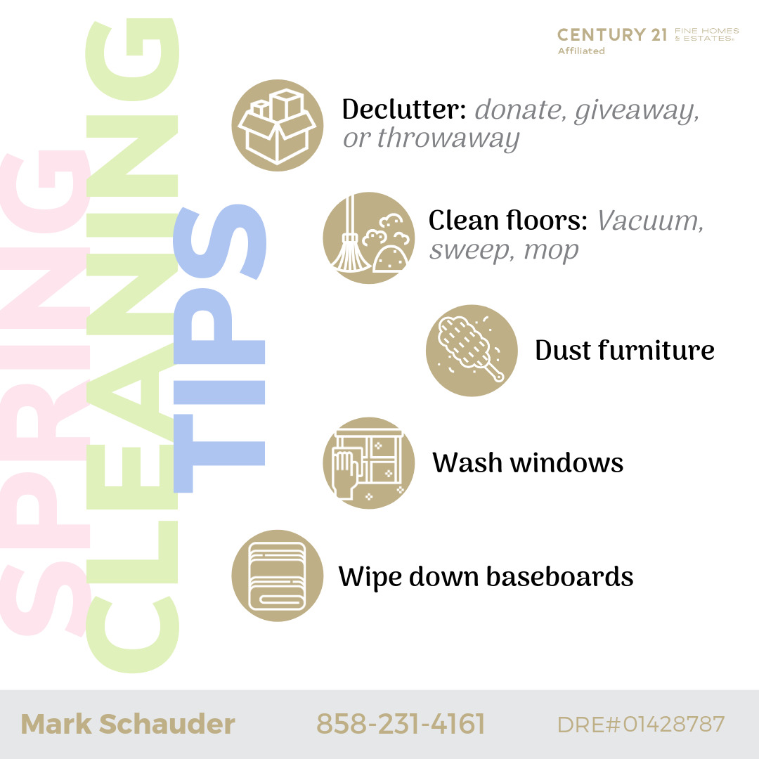 Spring is in the air which means it's time to dust off the old and prepare for the new season ahead! #markschauder #Century21Affiliated #C21Affiliated #SpringCleaning