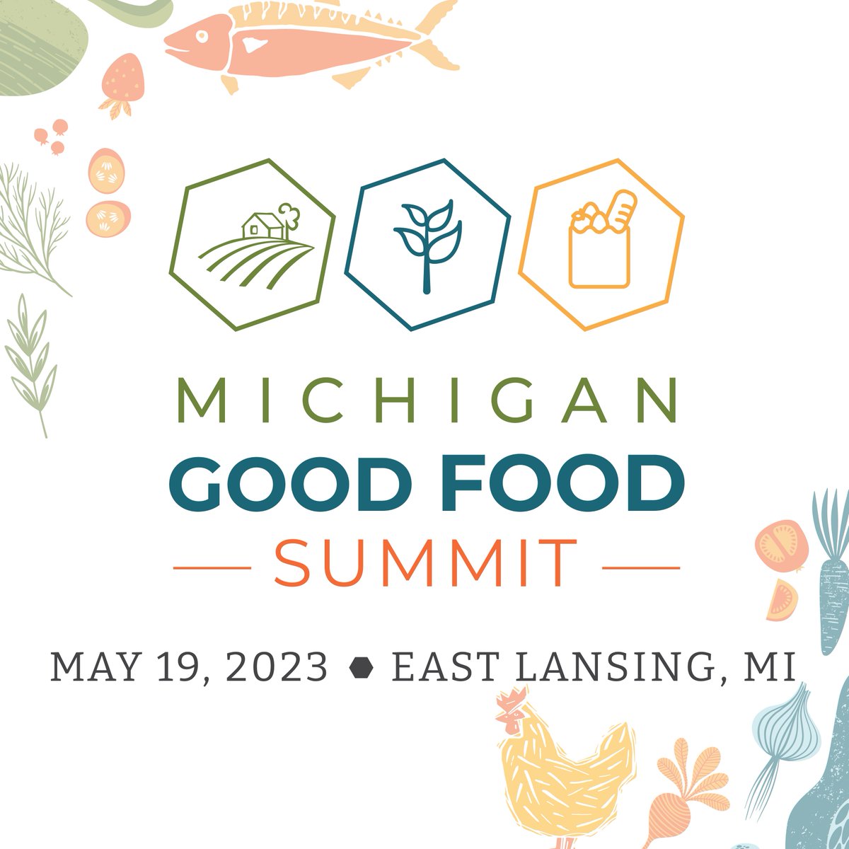 MIGoodFood's tweet photo. Registration for in-person attendance at the Michigan Good Food Summit on Friday, May 19 is LIMITED! Claim your spot (and your lunch!) as soon as possible by registering here! 
Don't worry though — there's plenty of space to attend the event virtually!
 https://t.co/KynbC5CBvp https://t.co/tV2DV9P0Dd