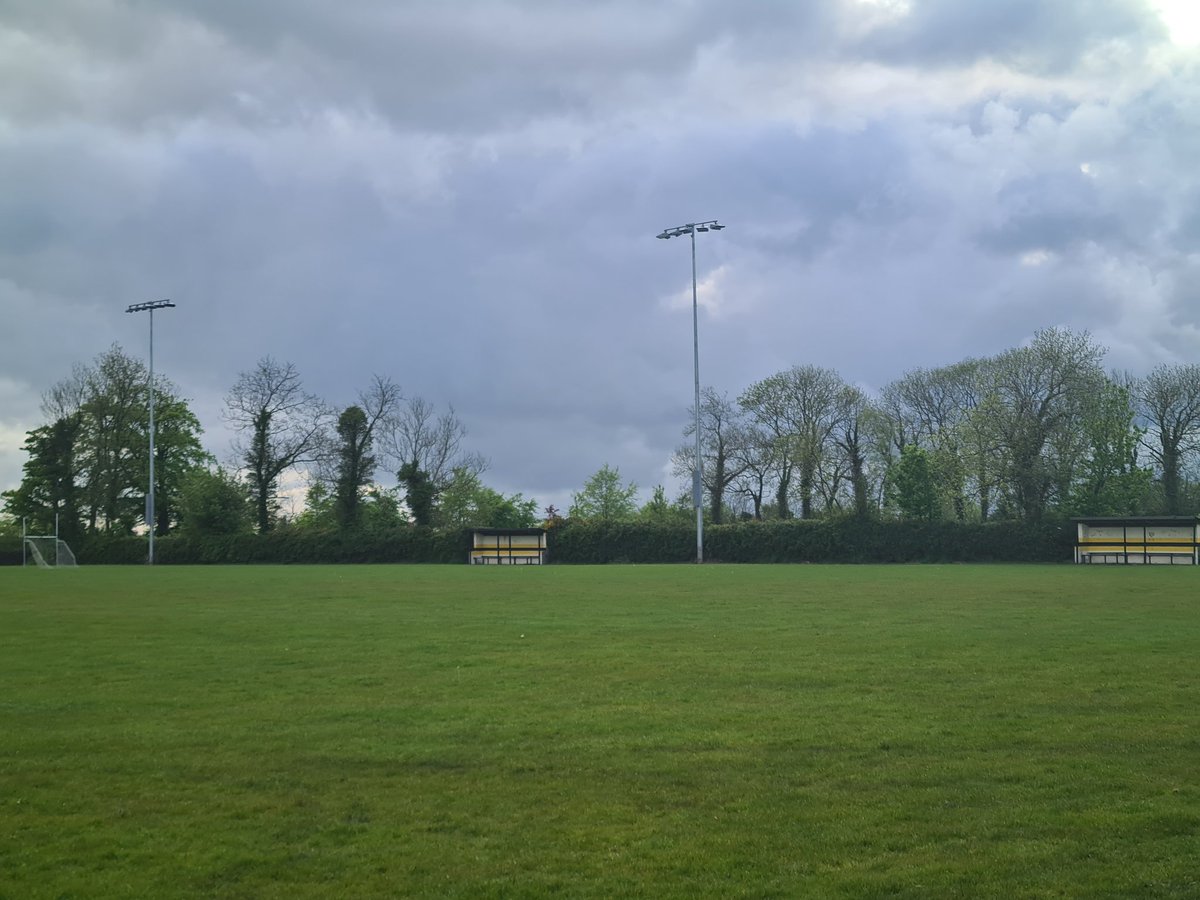 Great to see the floodlights erected at the pitch. 
Congratulations to all involved.