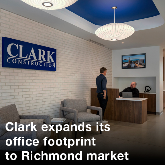 ClarkBuilds's tweet photo. Clark is proud to share the opening of its Richmond office!

The office is home to 30 team members and adds to Clark’s growing portfolio across the Richmond market and the Mid-Atlantic region.#ClarkBuildsVA #ClarkBuildsRVA

Learn more: https://t.co/6CVRD0BFjO https://t.co/kEixdHrvqd