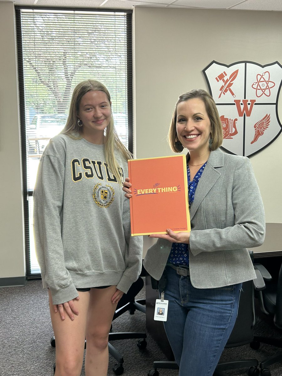 Thanks to Principal Campbell (<a href="/WWarriorNation/">Westwood High School</a>) for your support throughout this year! Be sure to pick up your yearbook in the atrium during lunches tomorrow 🧡🤍 #WeAreWestwood #Classof2023