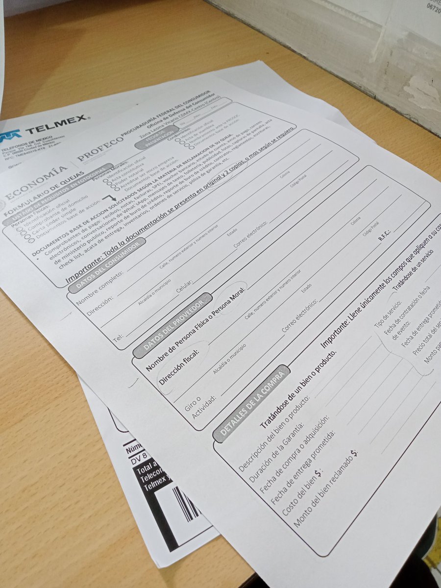 dns_glz's tweet photo. Aquí en @Profeco preparando queja contra @Telmex. 

Falla su internet 🛜, lo reportas por varios medios (incluyendo @TELMEXSoluciona) y a lo largo de días sólo recibes largas y promesas incumplidas de atención. Siempre sus disculpas y su cuento de que van a escalar el reporte. https://t.co/zSJaQVmyLf