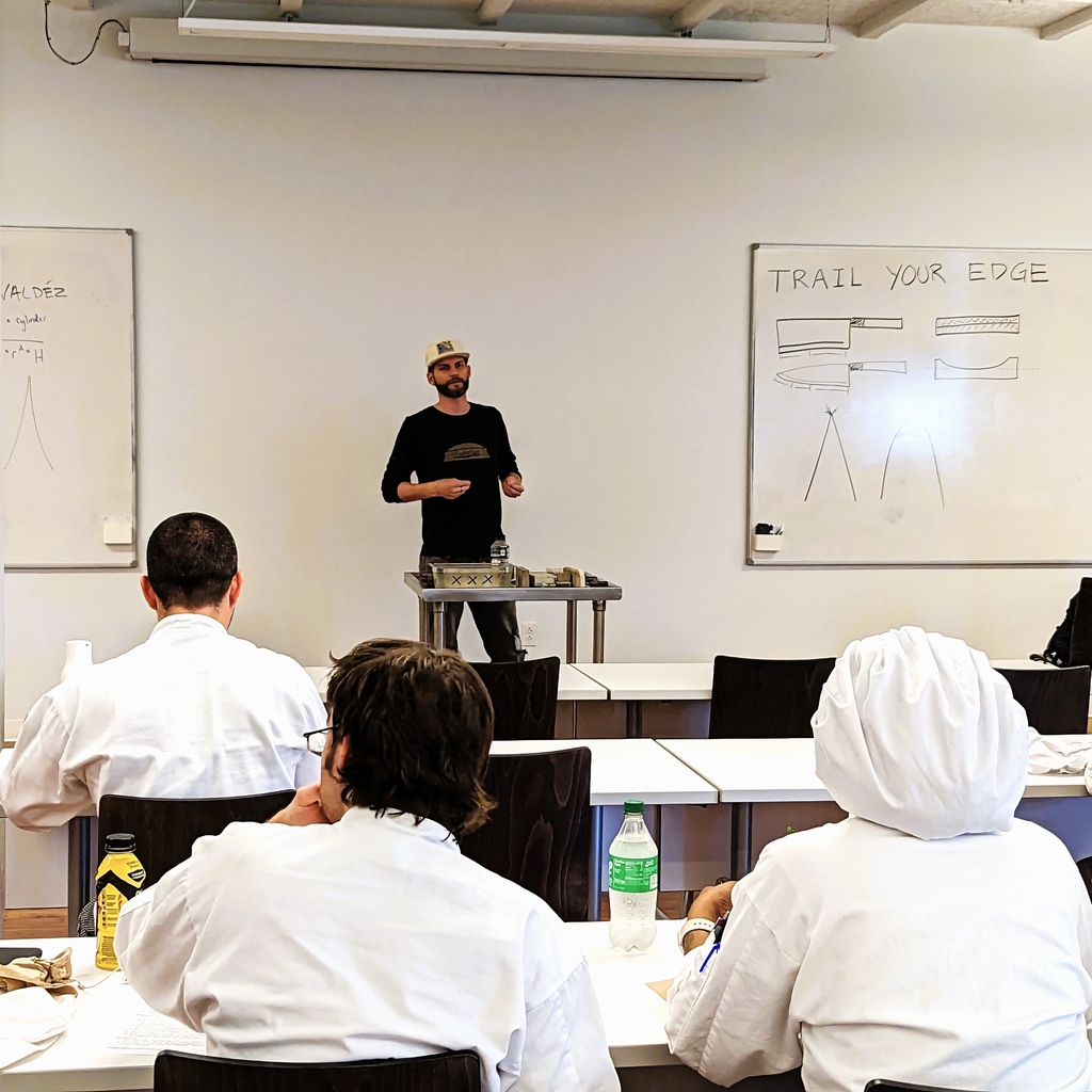 Thank you to Brandt Cox from Coutelier for speaking with our certificate program students on how best to sharpen knives. It's a skill that every chef needs to master and we were excited to get tips and trick from one of the best!⁠