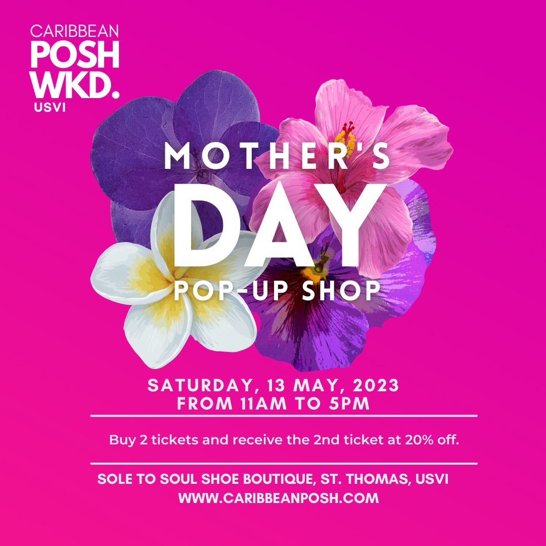 Mother’s are superheroes! 🦸🏽‍♀️ And they need community of other superheroes from time to time. You can make this happen. Come see us this Saturday and give a superheroe you know the gift of attending #caribbeanposhwkd! There’s so much in store! 💕 

#caribbeanposh #visitstthomas