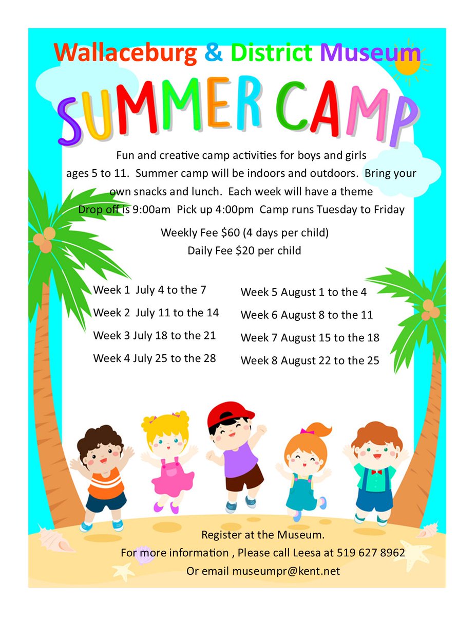 Summer camp is back at the museum.  Space is limited