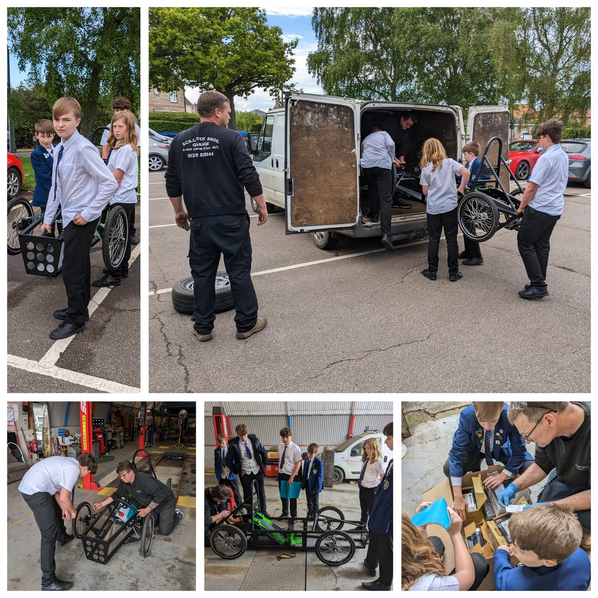 Massive thanks to Keiran, John &amp; Andy <a href="/ScillitoeBros/">Scillitoe Bros</a> for their generous help getting our <a href="/greenpower_team/">Greenpower</a> kit car <a href="/AldermanHigh/">Alderman Peel High School (Wensum Trust) Official</a> back on track! They picked up our car, took it back to their garage, fixed the rear axle &amp; offered expert advice on how best to proceed 🤩👍🔧🏎️🏁🧁