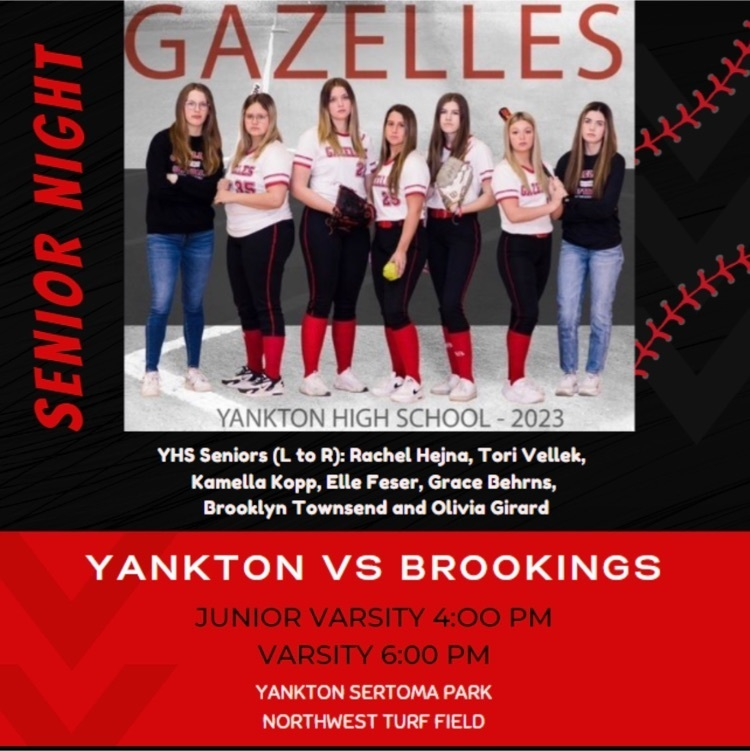 YSD633's tweet photo. Senior Night against Brookings! https://t.co/nVby4yytni