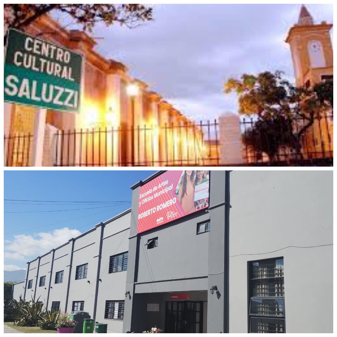 La foto de arriba es el Centro Cultural Saluzzi y la de abajo de la Escuela de Artes y Oficios. En ambos espacios se trabaja incansablemente. La EAyO no sólo está más linda, sino que está en cada dispositivo y en cada barrio. 
 <a href="/jmedurand/">Emiliano Durand</a> es deshonesto desinformar a los sateños