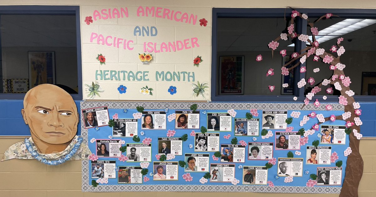 Fields4_MsMora's tweet photo. At Fields, we focus on educating students about the important impacts Asian Americans and Pacific Islanders have made, in both the past and the present. Fields Falcons show their appreciation and acceptance everyday. 
#AAPIHeritageMonth @NISD @NISDFields @NISDElemSS @TheRock https://t.co/PeuTzMzSBL