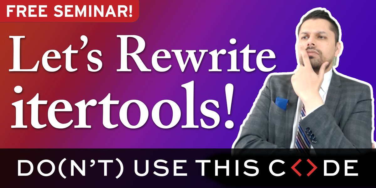 dutc_training's tweet photo. Thank you to everyone who attended "Spaces in Filenames—Come on!” w/ @dontusethiscode !

Join us on May 19 and learn all about itertools for FREE!

#python #itertools #seminar 

https://t.co/61EtFaiM0X https://t.co/dmXlapVYGK